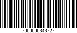 Código de barras (EAN, GTIN, SKU, ISBN): '7900000648727'