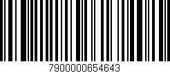 Código de barras (EAN, GTIN, SKU, ISBN): '7900000654643'