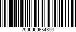 Código de barras (EAN, GTIN, SKU, ISBN): '7900000654698'