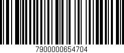 Código de barras (EAN, GTIN, SKU, ISBN): '7900000654704'