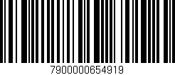 Código de barras (EAN, GTIN, SKU, ISBN): '7900000654919'