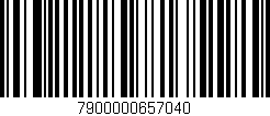 Código de barras (EAN, GTIN, SKU, ISBN): '7900000657040'