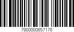 Código de barras (EAN, GTIN, SKU, ISBN): '7900000657170'