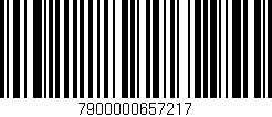Código de barras (EAN, GTIN, SKU, ISBN): '7900000657217'