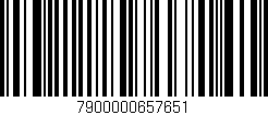 Código de barras (EAN, GTIN, SKU, ISBN): '7900000657651'