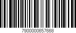 Código de barras (EAN, GTIN, SKU, ISBN): '7900000657668'