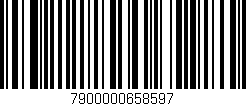 Código de barras (EAN, GTIN, SKU, ISBN): '7900000658597'