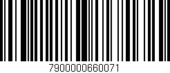Código de barras (EAN, GTIN, SKU, ISBN): '7900000660071'