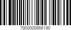 Código de barras (EAN, GTIN, SKU, ISBN): '7900000668190'