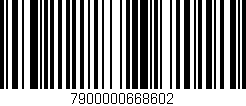 Código de barras (EAN, GTIN, SKU, ISBN): '7900000668602'