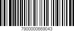 Código de barras (EAN, GTIN, SKU, ISBN): '7900000669043'