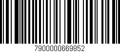 Código de barras (EAN, GTIN, SKU, ISBN): '7900000669852'