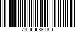 Código de barras (EAN, GTIN, SKU, ISBN): '7900000669999'