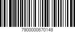 Código de barras (EAN, GTIN, SKU, ISBN): '7900000670148'