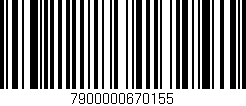 Código de barras (EAN, GTIN, SKU, ISBN): '7900000670155'