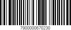 Código de barras (EAN, GTIN, SKU, ISBN): '7900000670230'