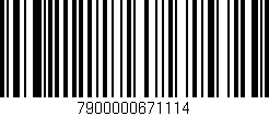 Código de barras (EAN, GTIN, SKU, ISBN): '7900000671114'