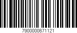 Código de barras (EAN, GTIN, SKU, ISBN): '7900000671121'