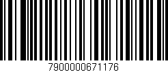 Código de barras (EAN, GTIN, SKU, ISBN): '7900000671176'