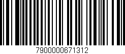 Código de barras (EAN, GTIN, SKU, ISBN): '7900000671312'