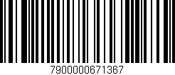 Código de barras (EAN, GTIN, SKU, ISBN): '7900000671367'