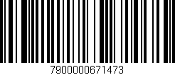 Código de barras (EAN, GTIN, SKU, ISBN): '7900000671473'