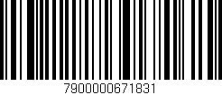 Código de barras (EAN, GTIN, SKU, ISBN): '7900000671831'