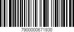 Código de barras (EAN, GTIN, SKU, ISBN): '7900000671930'