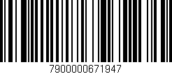 Código de barras (EAN, GTIN, SKU, ISBN): '7900000671947'