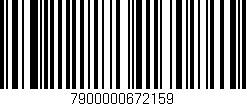 Código de barras (EAN, GTIN, SKU, ISBN): '7900000672159'