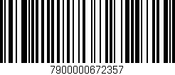 Código de barras (EAN, GTIN, SKU, ISBN): '7900000672357'