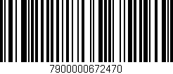 Código de barras (EAN, GTIN, SKU, ISBN): '7900000672470'