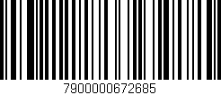 Código de barras (EAN, GTIN, SKU, ISBN): '7900000672685'