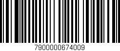 Código de barras (EAN, GTIN, SKU, ISBN): '7900000674009'