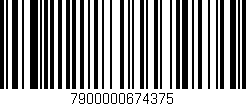Código de barras (EAN, GTIN, SKU, ISBN): '7900000674375'