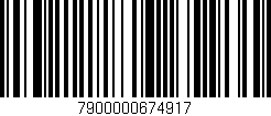 Código de barras (EAN, GTIN, SKU, ISBN): '7900000674917'