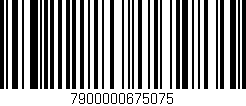 Código de barras (EAN, GTIN, SKU, ISBN): '7900000675075'