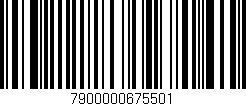 Código de barras (EAN, GTIN, SKU, ISBN): '7900000675501'