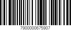 Código de barras (EAN, GTIN, SKU, ISBN): '7900000675907'