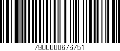 Código de barras (EAN, GTIN, SKU, ISBN): '7900000676751'