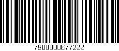 Código de barras (EAN, GTIN, SKU, ISBN): '7900000677222'