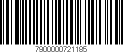 Código de barras (EAN, GTIN, SKU, ISBN): '7900000721185'