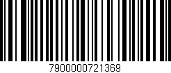 Código de barras (EAN, GTIN, SKU, ISBN): '7900000721369'