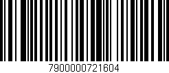 Código de barras (EAN, GTIN, SKU, ISBN): '7900000721604'