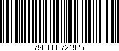 Código de barras (EAN, GTIN, SKU, ISBN): '7900000721925'