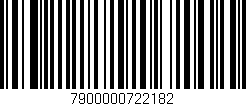 Código de barras (EAN, GTIN, SKU, ISBN): '7900000722182'