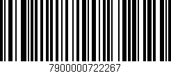 Código de barras (EAN, GTIN, SKU, ISBN): '7900000722267'