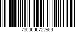 Código de barras (EAN, GTIN, SKU, ISBN): '7900000722588'