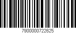 Código de barras (EAN, GTIN, SKU, ISBN): '7900000722625'