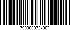 Código de barras (EAN, GTIN, SKU, ISBN): '7900000724087'
